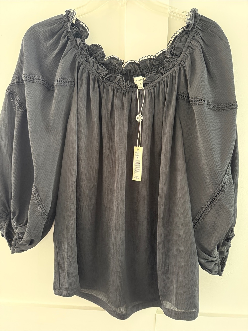 Max Studio Blouse Medium Black